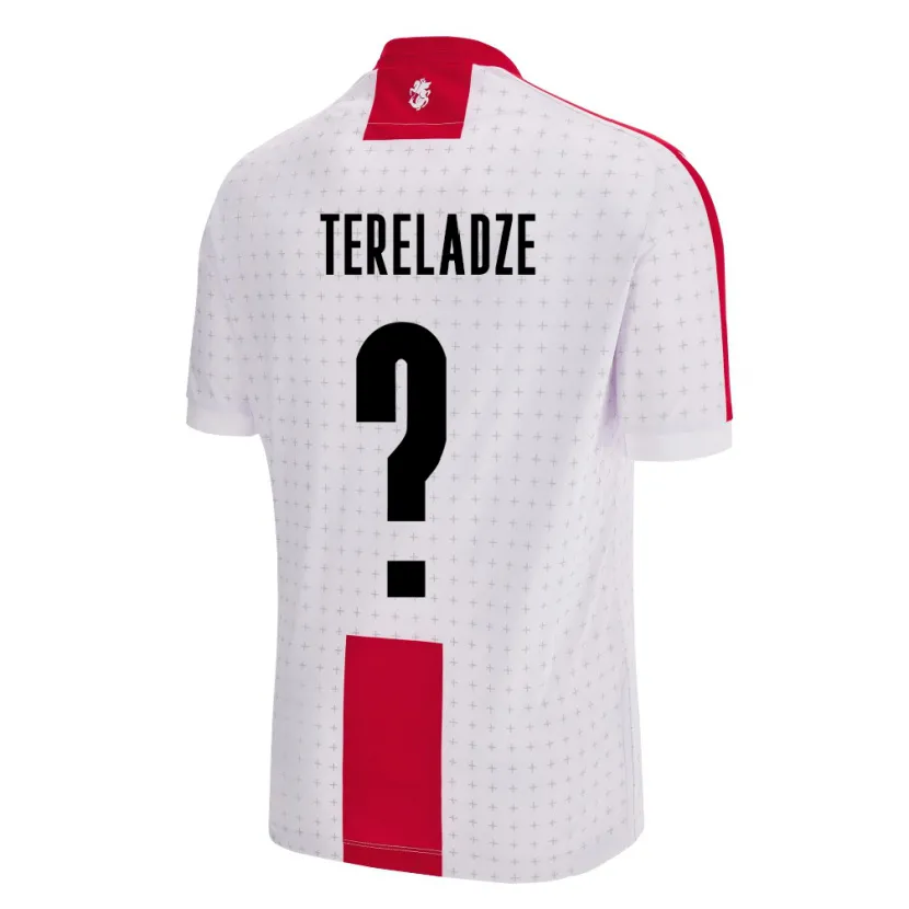 Danxen Herren Georgien Mate Tereladze #0 Weiß Heimtrikot Trikot 24-26 T-Shirt