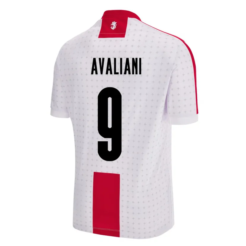 Danxen Herren Georgien Aleksandre Avaliani #9 Weiß Heimtrikot Trikot 24-26 T-Shirt