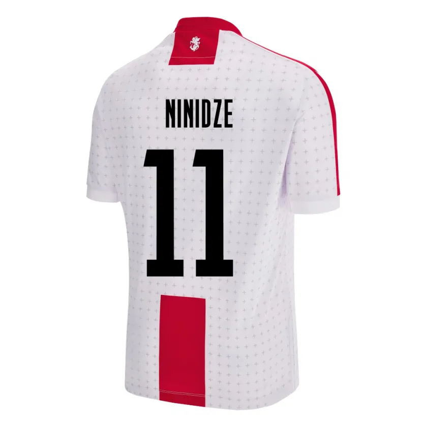 Danxen Herren Georgien Nikoloz Ninidze #11 Weiß Heimtrikot Trikot 24-26 T-Shirt