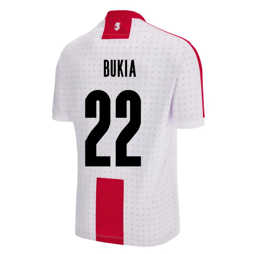 Danxen Herren Georgien Davit Bukia #22 Weiß Heimtrikot Trikot 24-26 T-Shirt