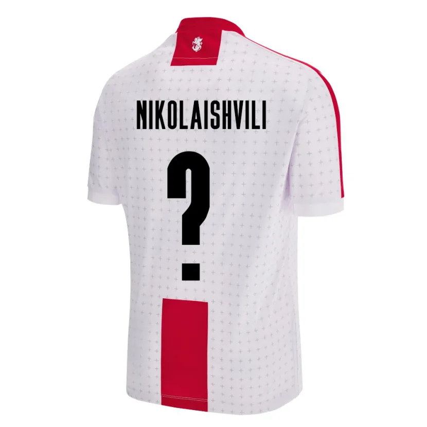 Danxen Herren Georgien Giorgi Nikolaishvili #0 Weiß Heimtrikot Trikot 24-26 T-Shirt