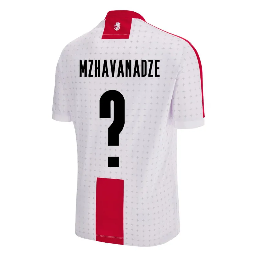 Danxen Herren Georgien Giorgi Mzhavanadze #0 Weiß Heimtrikot Trikot 24-26 T-Shirt