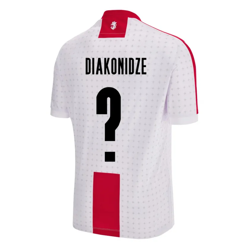 Danxen Herren Georgien Shota Diakonidze #0 Weiß Heimtrikot Trikot 24-26 T-Shirt