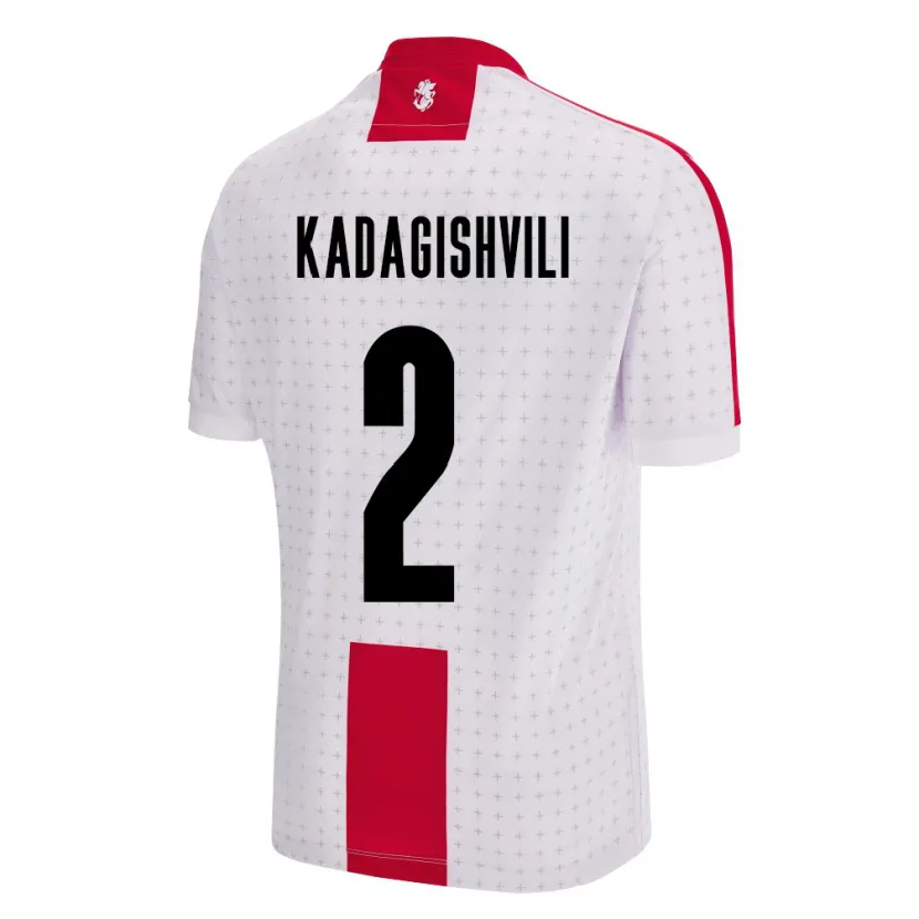 Danxen Herren Georgien Gvantsa Kadagishvili #2 Weiß Heimtrikot Trikot 24-26 T-Shirt