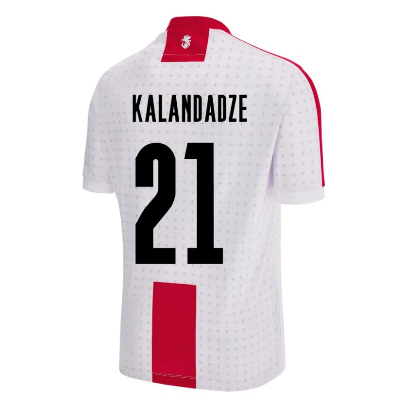 Danxen Herren Georgien Mariam Kalandadze #21 Weiß Heimtrikot Trikot 24-26 T-Shirt