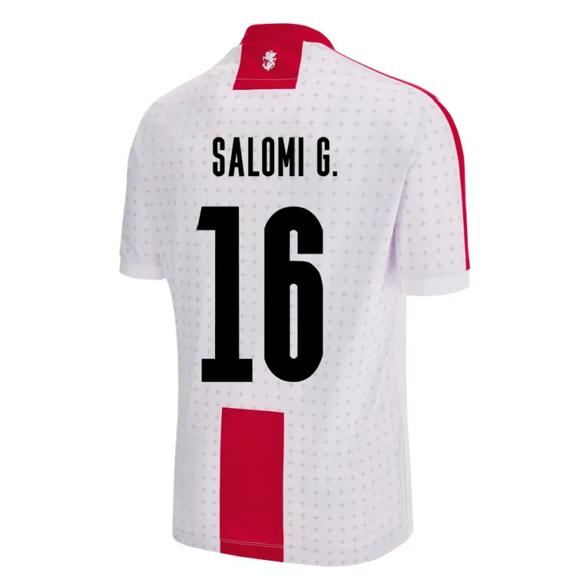 Danxen Herren Georgien Salomi Gasviani #16 Weiß Heimtrikot Trikot 24-26 T-Shirt