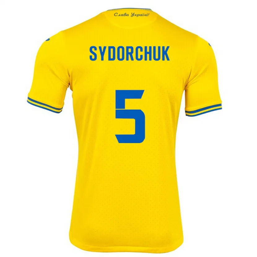 Danxen Herren Ukraine Sergiy Sydorchuk #5 Gelb Heimtrikot Trikot 24-26 T-Shirt