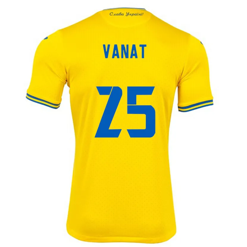 Danxen Herren Ukraine Vladyslav Vanat #25 Gelb Heimtrikot Trikot 24-26 T-Shirt