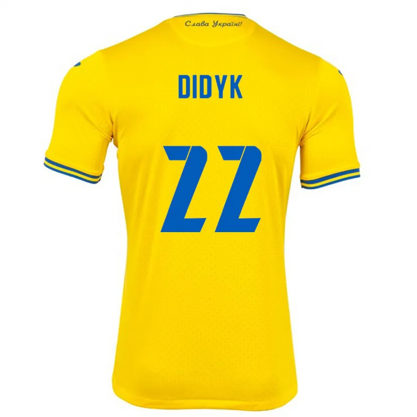 Danxen Herren Ukraine Roman Didyk #22 Gelb Heimtrikot Trikot 24-26 T-Shirt