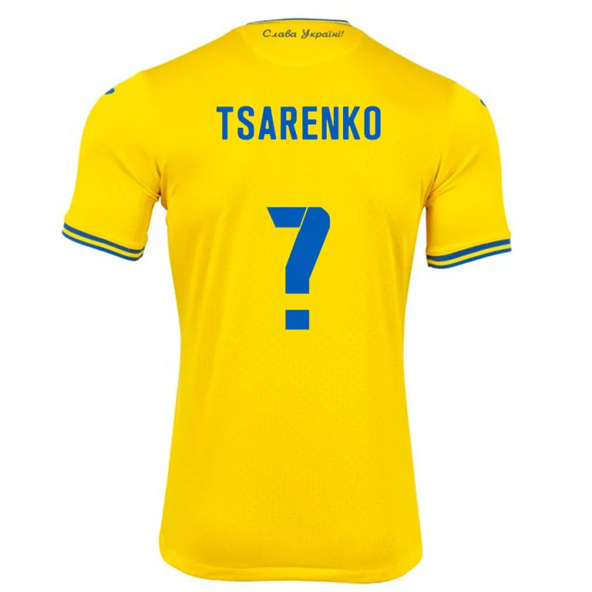 Danxen Herren Ukraine Anton Tsarenko #0 Gelb Heimtrikot Trikot 24-26 T-Shirt