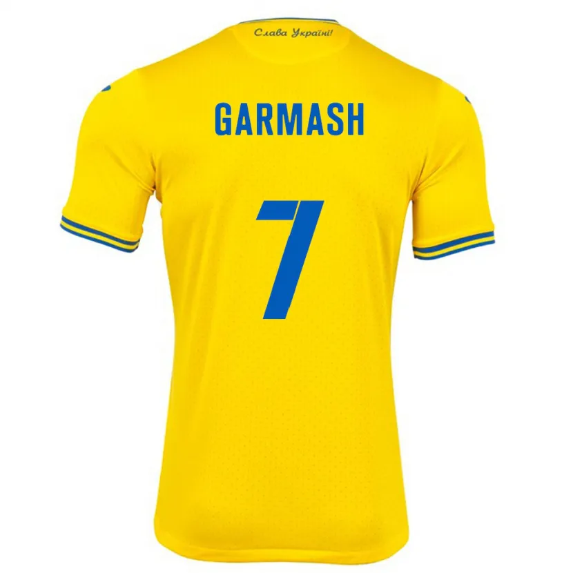 Danxen Herren Ukraine Yevgen Garmash #7 Gelb Heimtrikot Trikot 24-26 T-Shirt