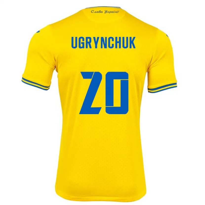 Danxen Herren Ukraine Artem Ugrynchuk #20 Gelb Heimtrikot Trikot 24-26 T-Shirt