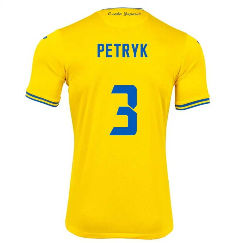 Danxen Herren Ukraine Anna Petryk #3 Gelb Heimtrikot Trikot 24-26 T-Shirt