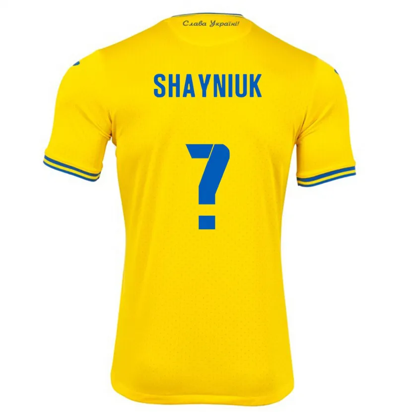 Danxen Herren Ukraine Marina Shayniuk #0 Gelb Heimtrikot Trikot 24-26 T-Shirt