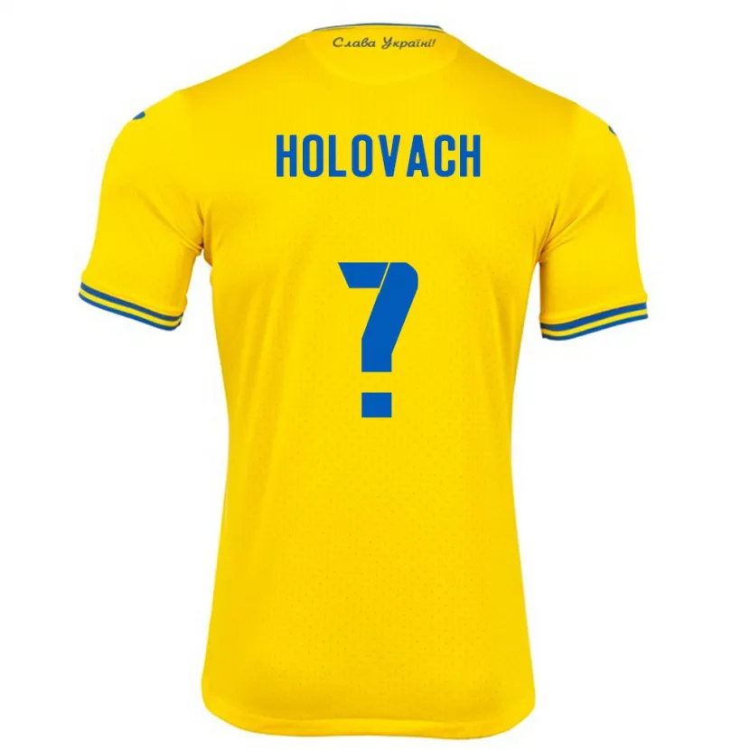 Danxen Herren Ukraine Viktoriya Holovach #0 Gelb Heimtrikot Trikot 24-26 T-Shirt