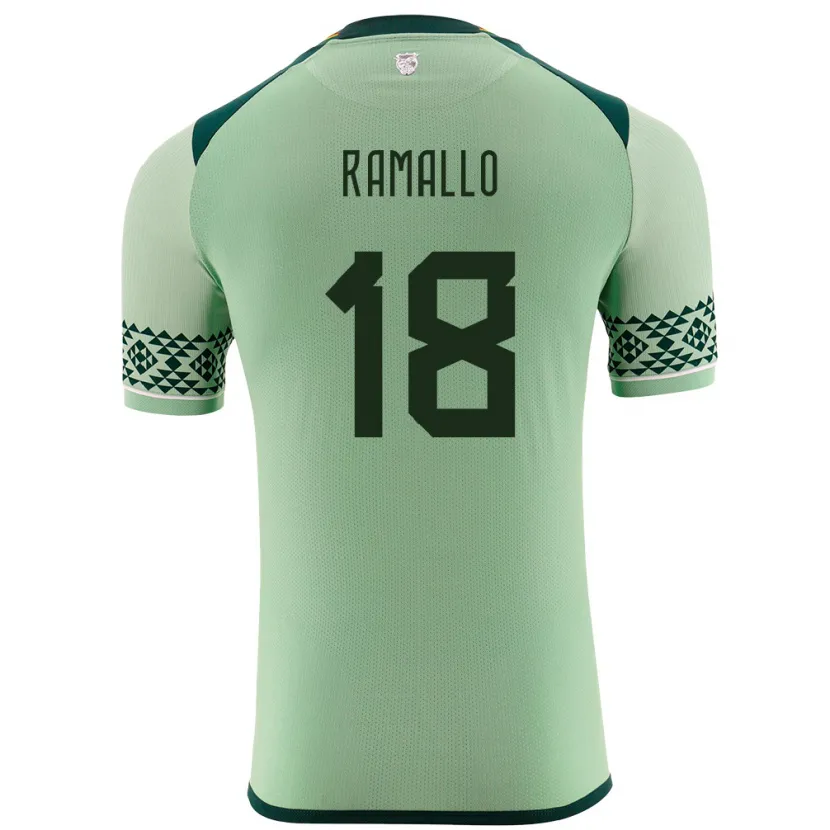 Danxen Herren Bolivien Rodrigo Ramallo #18 Hellgrün Heimtrikot Trikot 24-26 T-Shirt