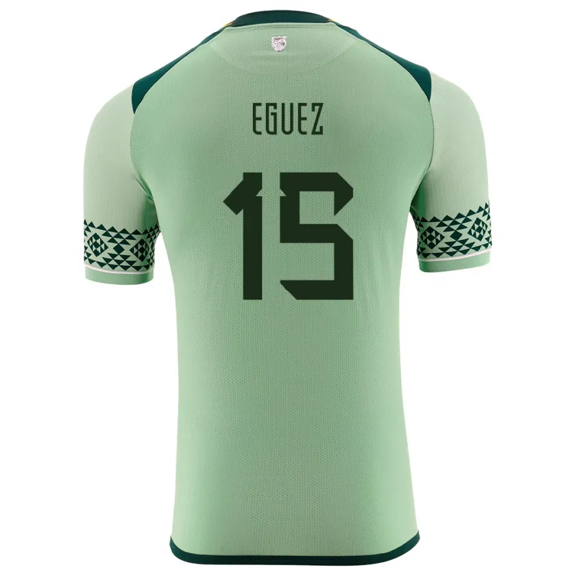 Danxen Herren Bolivien Ramiro Eguez #15 Hellgrün Heimtrikot Trikot 24-26 T-Shirt