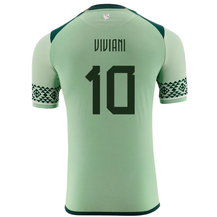 Danxen Herren Bolivien Leonardo Viviani #10 Hellgrün Heimtrikot Trikot 24-26 T-Shirt