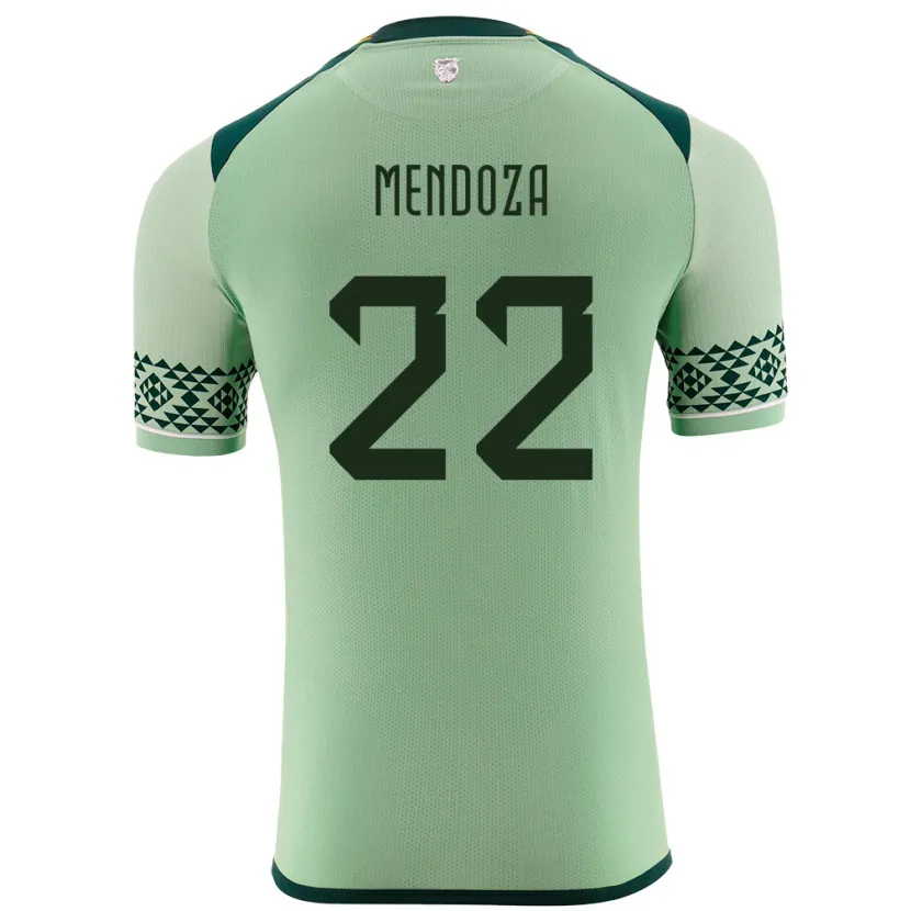 Danxen Herren Bolivien Gonzalo Mendoza #22 Hellgrün Heimtrikot Trikot 24-26 T-Shirt