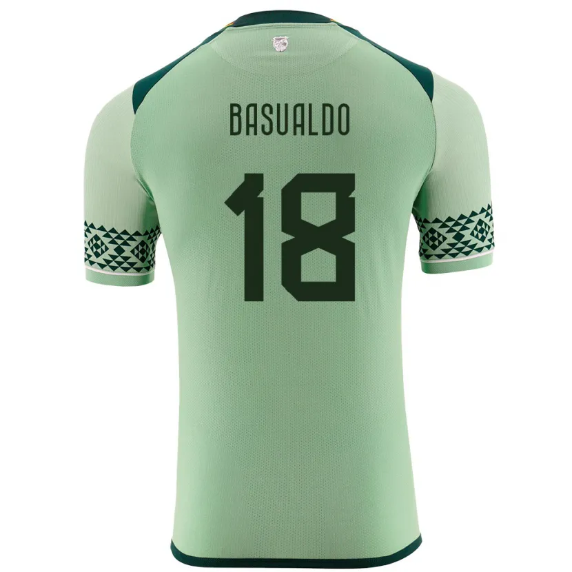 Danxen Herren Bolivien Yoselin Basualdo #18 Hellgrün Heimtrikot Trikot 24-26 T-Shirt