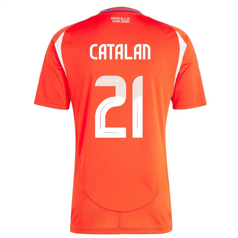 Danxen Herren Chile Matías Catalán #21 Rot Heimtrikot Trikot 24-26 T-Shirt