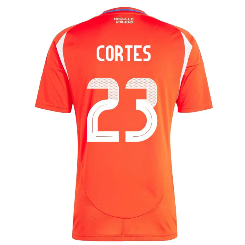 Danxen Herren Chile Brayan Cortés #23 Rot Heimtrikot Trikot 24-26 T-Shirt