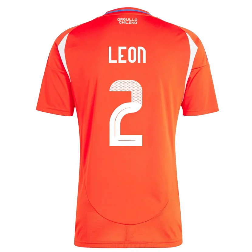 Danxen Herren Chile Maicol León #2 Rot Heimtrikot Trikot 24-26 T-Shirt