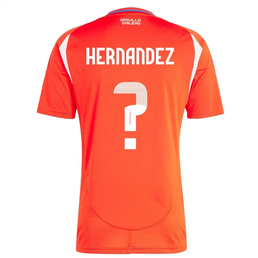 Danxen Herren Chile Camilo Hernández #0 Rot Heimtrikot Trikot 24-26 T-Shirt
