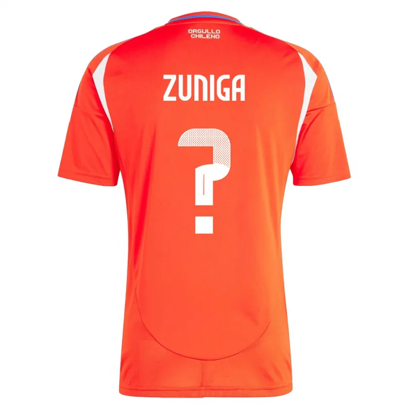 Danxen Herren Chile Máximo Zúñiga #0 Rot Heimtrikot Trikot 24-26 T-Shirt