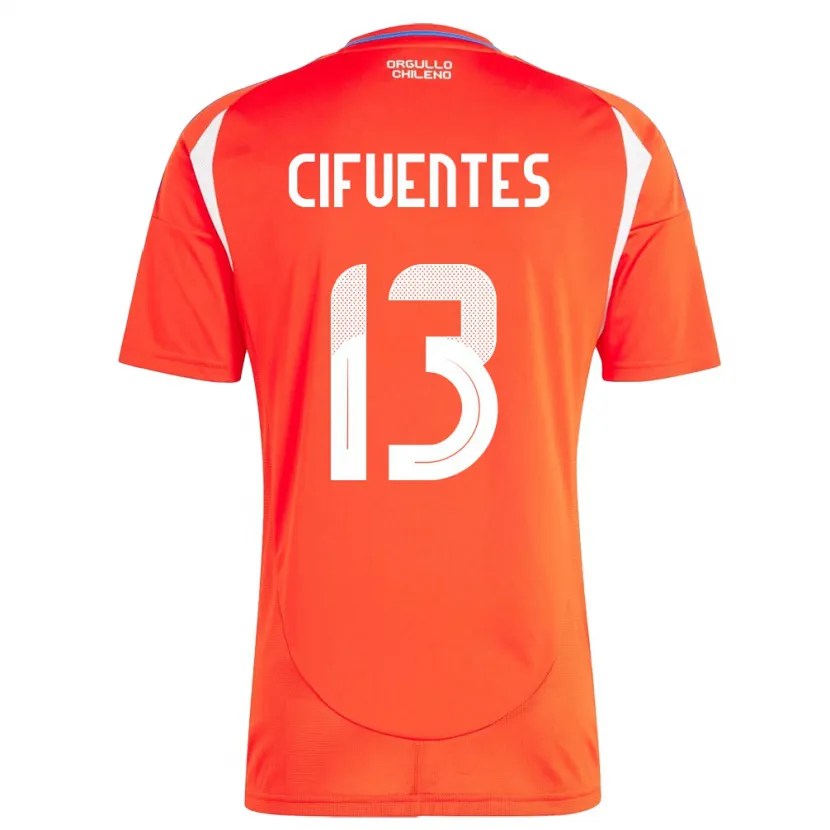 Danxen Herren Chile Anaís Cifuentes #13 Rot Heimtrikot Trikot 24-26 T-Shirt