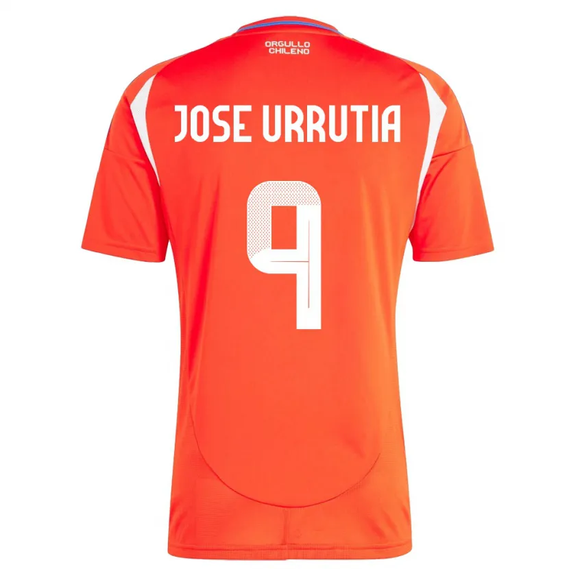 Danxen Herren Chile María José Urrutia #9 Rot Heimtrikot Trikot 24-26 T-Shirt