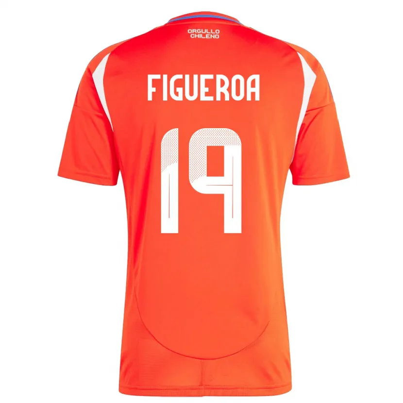 Danxen Herren Chile Catalina Figueroa #19 Rot Heimtrikot Trikot 24-26 T-Shirt