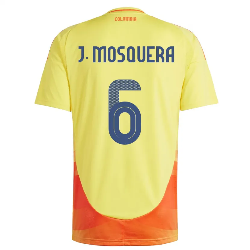 Danxen Herren Kolumbien Juan Mosquera #6 Gelb Heimtrikot Trikot 24-26 T-Shirt