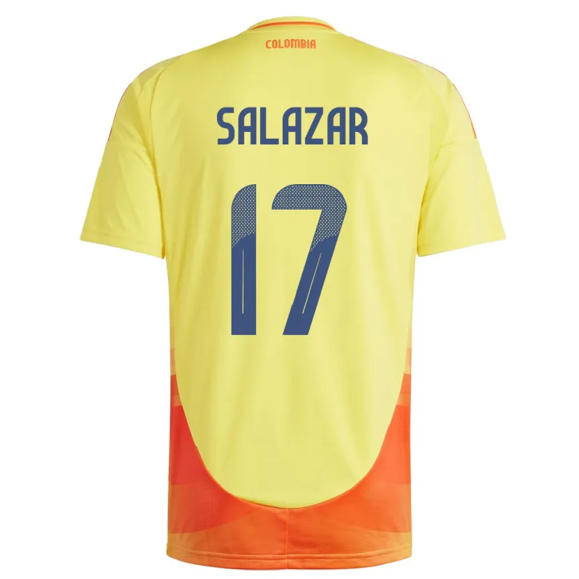 Danxen Herren Kolumbien Andrés Salazar #17 Gelb Heimtrikot Trikot 24-26 T-Shirt