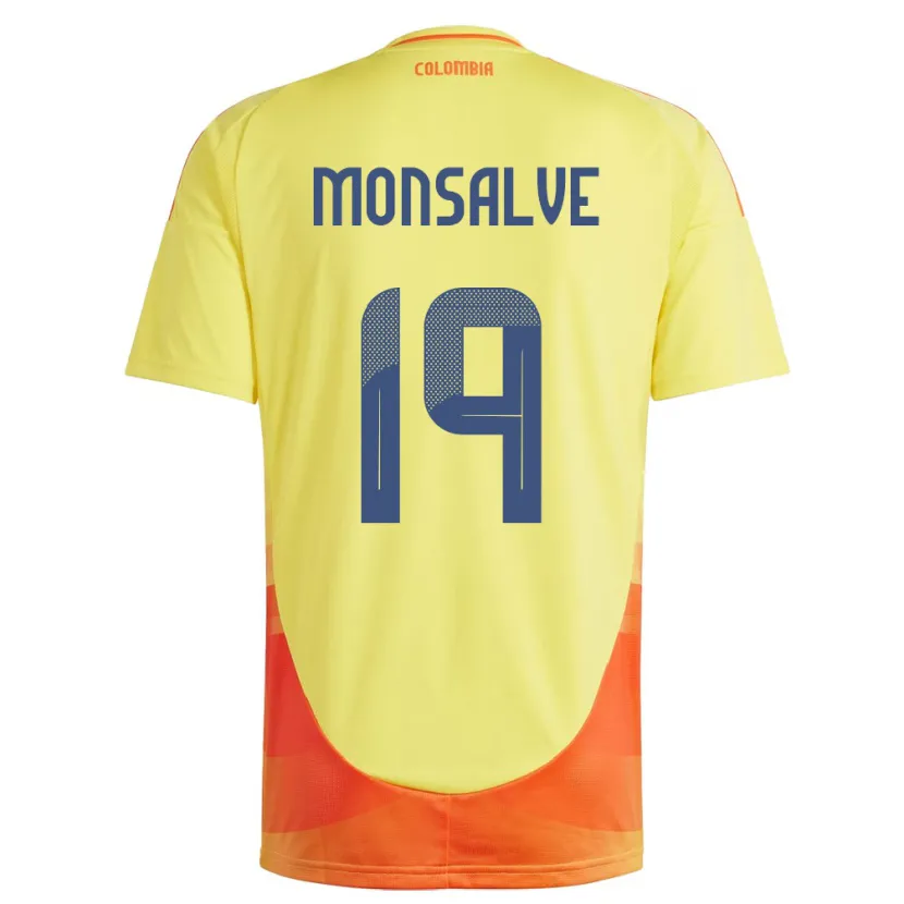 Danxen Herren Kolumbien Miguel Monsalve #19 Gelb Heimtrikot Trikot 24-26 T-Shirt