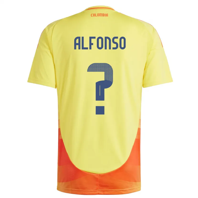 Danxen Herren Kolumbien Andrés Alfonso #0 Gelb Heimtrikot Trikot 24-26 T-Shirt