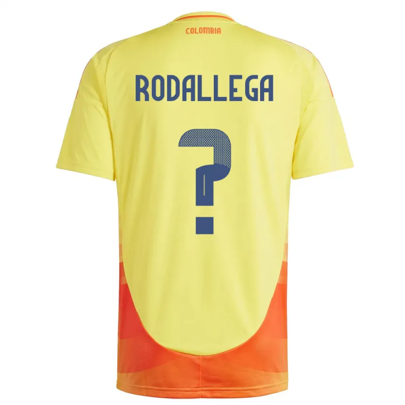 Danxen Herren Kolumbien Johan Rodallega #0 Gelb Heimtrikot Trikot 24-26 T-Shirt