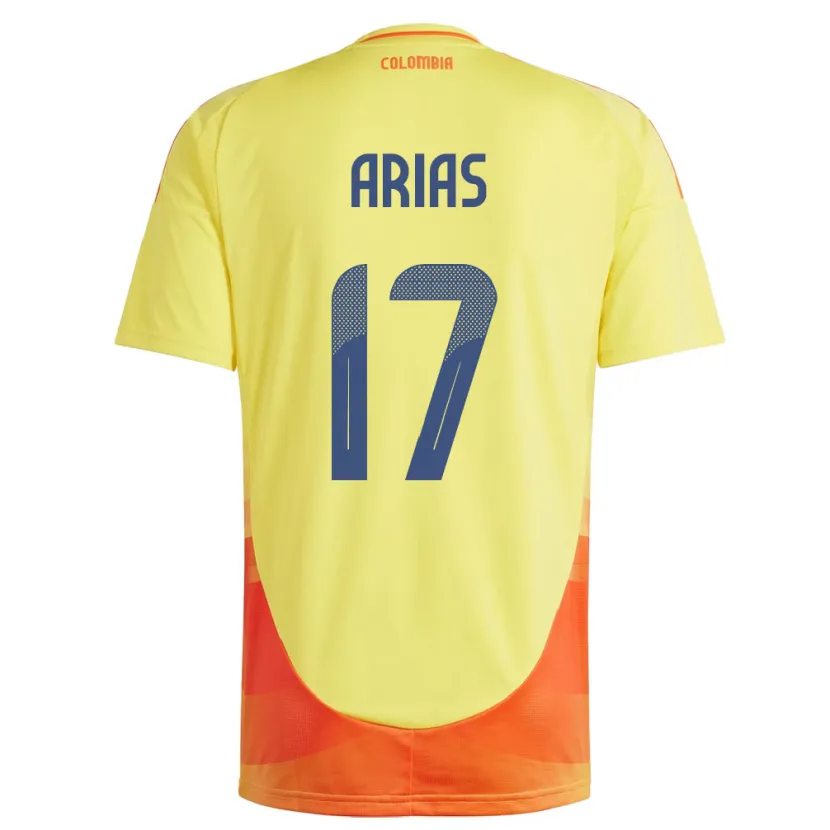 Danxen Herren Kolumbien Carolina Arias #17 Gelb Heimtrikot Trikot 24-26 T-Shirt