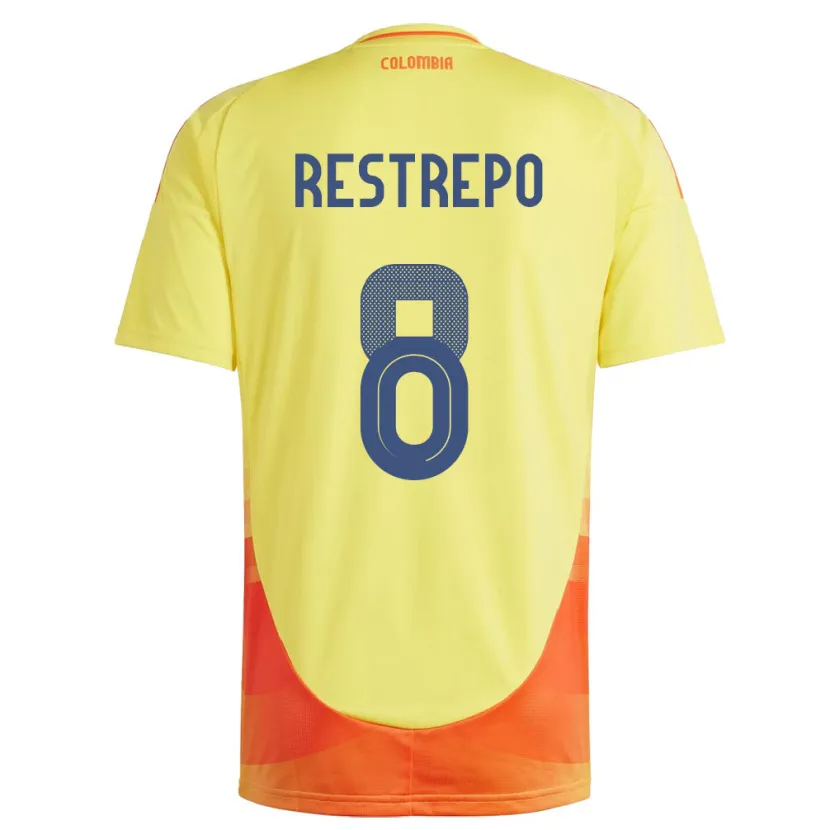 Danxen Herren Kolumbien Marcela Restrepo #8 Gelb Heimtrikot Trikot 24-26 T-Shirt
