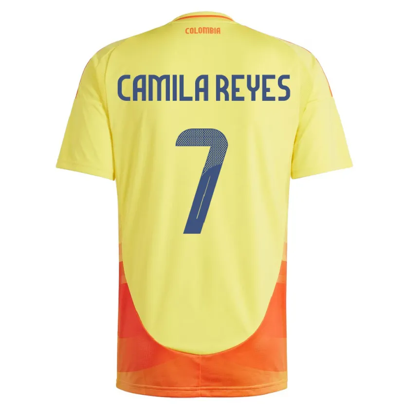 Danxen Herren Kolumbien María Camila Reyes #7 Gelb Heimtrikot Trikot 24-26 T-Shirt