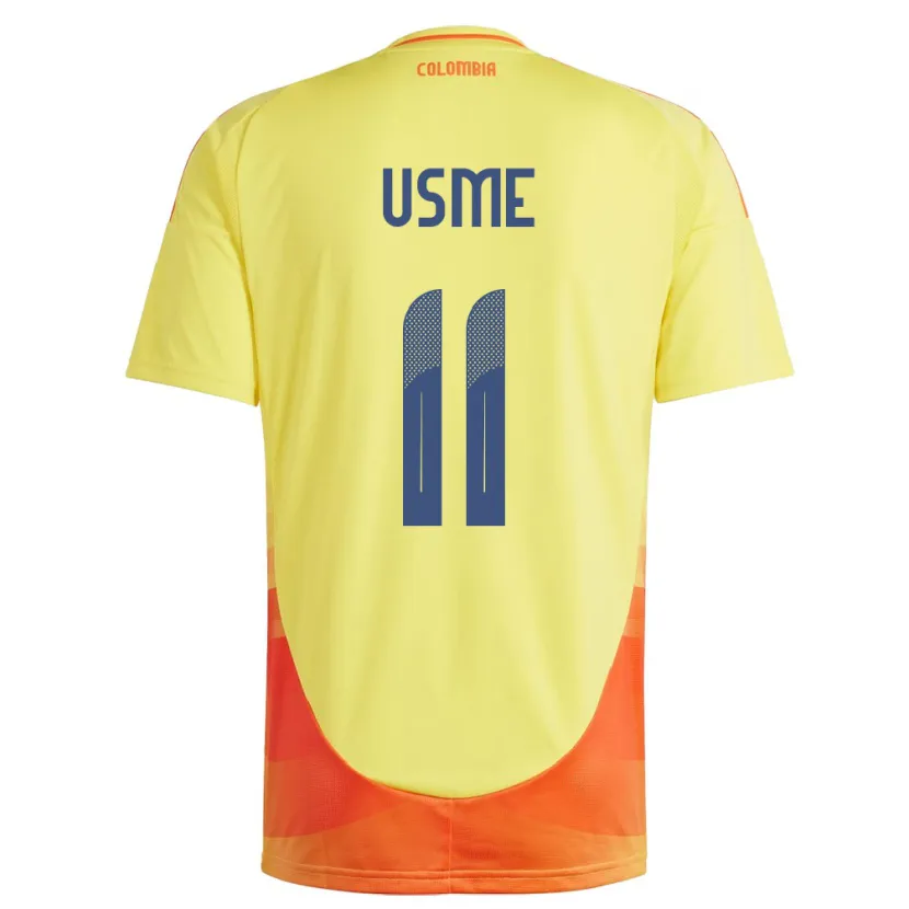 Danxen Herren Kolumbien Catalina Usme #11 Gelb Heimtrikot Trikot 24-26 T-Shirt