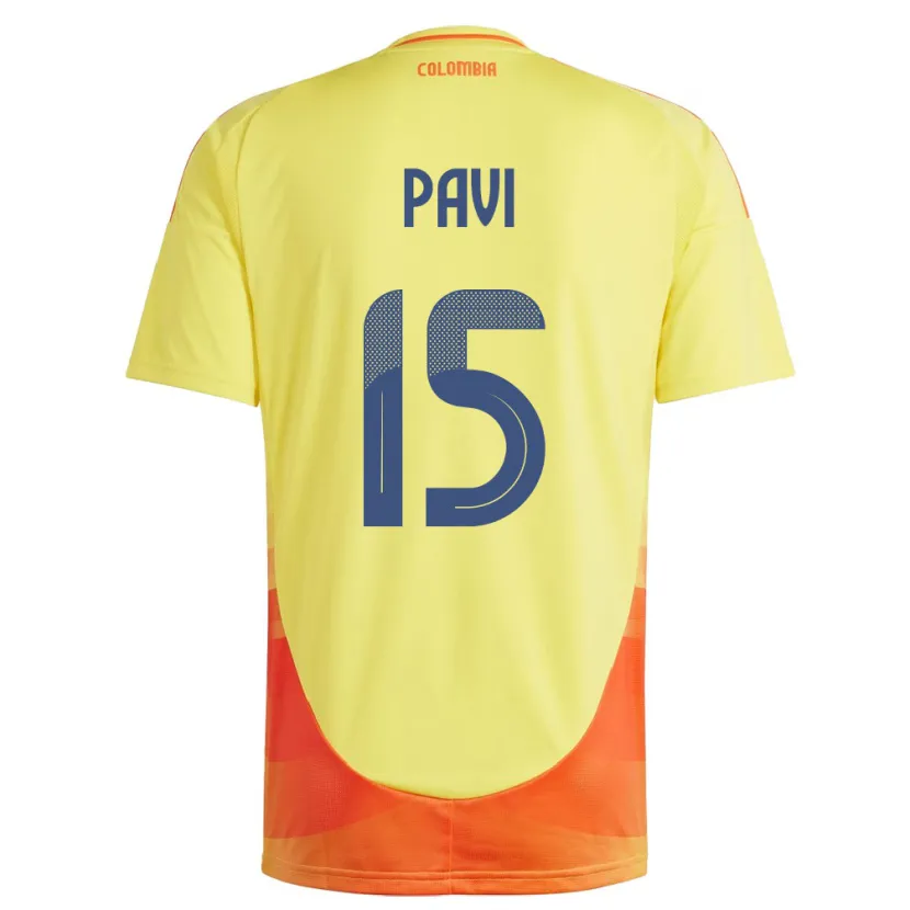 Danxen Herren Kolumbien Manuela Paví #15 Gelb Heimtrikot Trikot 24-26 T-Shirt