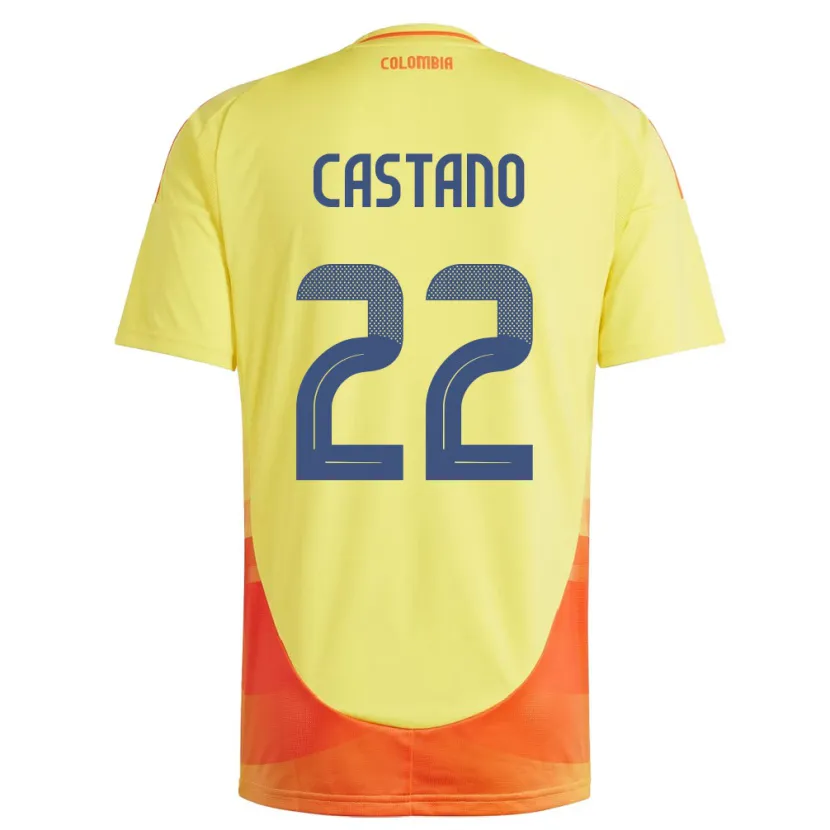 Danxen Herren Kolumbien Stefany Castaño #22 Gelb Heimtrikot Trikot 24-26 T-Shirt