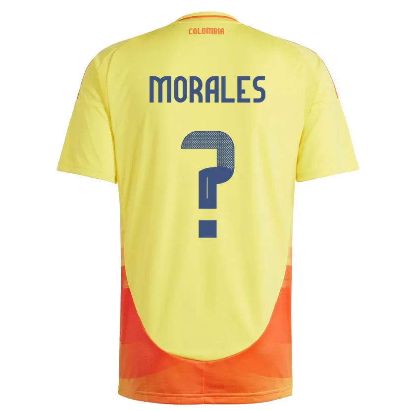 Danxen Herren Kolumbien María Morales #0 Gelb Heimtrikot Trikot 24-26 T-Shirt