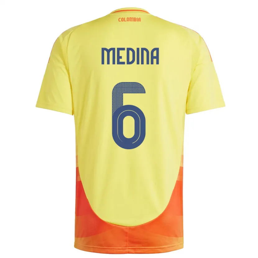 Danxen Herren Kolumbien Paula Medina #6 Gelb Heimtrikot Trikot 24-26 T-Shirt