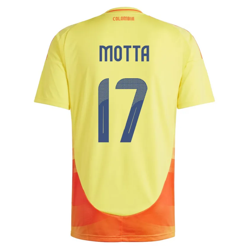 Danxen Herren Kolumbien Cristina Motta #17 Gelb Heimtrikot Trikot 24-26 T-Shirt