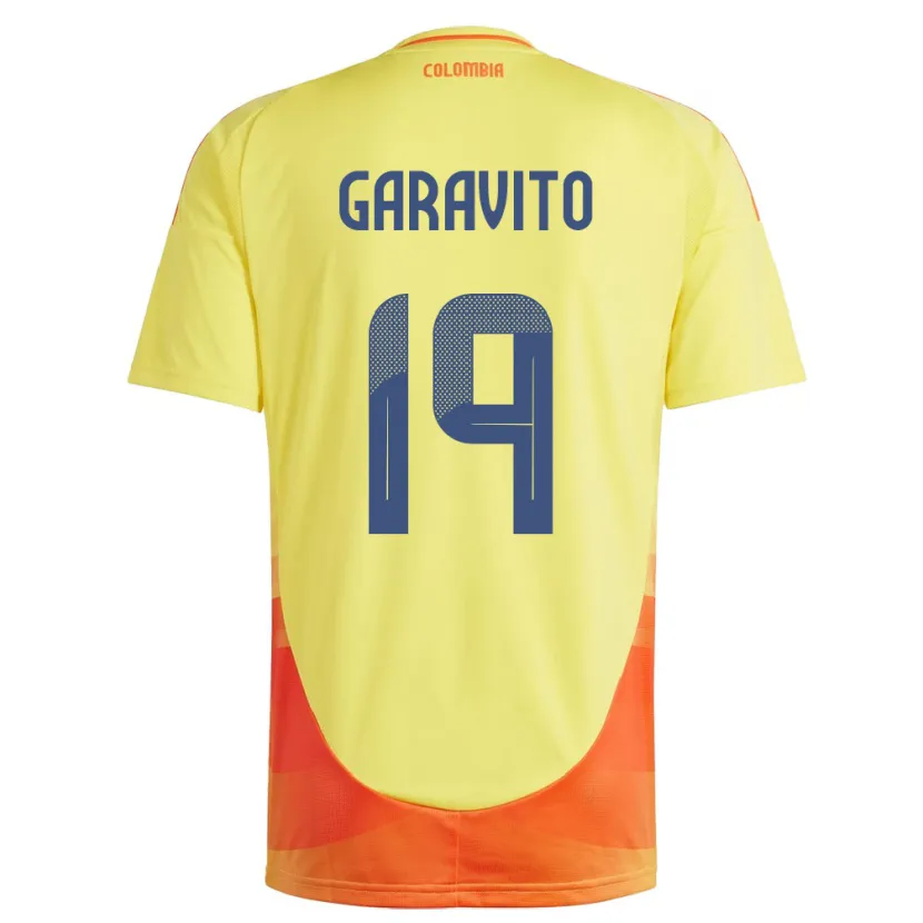 Danxen Herren Kolumbien Laura Garavito #19 Gelb Heimtrikot Trikot 24-26 T-Shirt