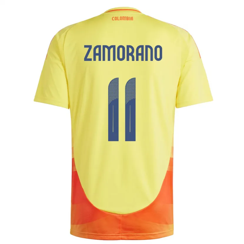 Danxen Herren Kolumbien Mariana Zamorano #11 Gelb Heimtrikot Trikot 24-26 T-Shirt