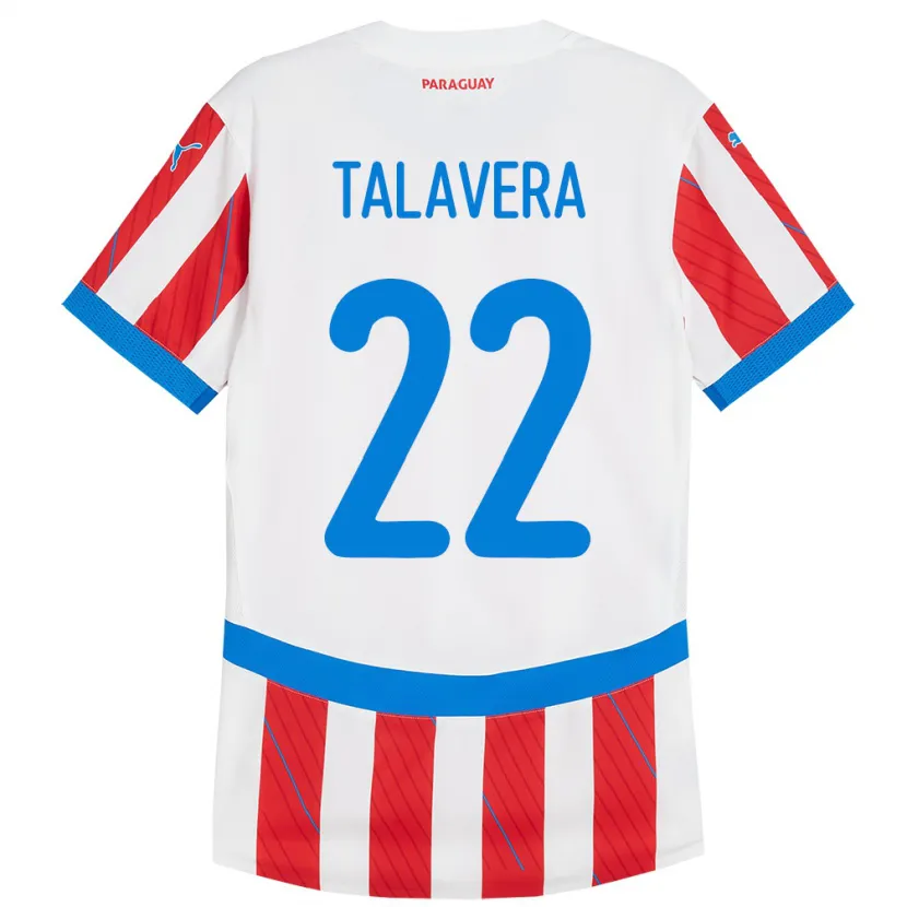 Danxen Herren Paraguay Javier Talavera #22 Weiß Rot Heimtrikot Trikot 24-26 T-Shirt