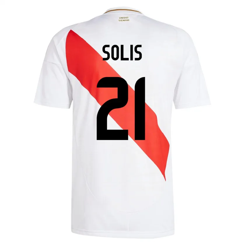 Danxen Herren Peru Renato Solís #21 Weiß Heimtrikot Trikot 24-26 T-Shirt